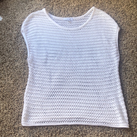 New York & Company Sweaters - White Short sleeve knitted NYC shirt